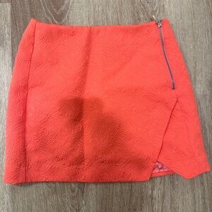 Forever 21 Vibrant Orange Textured Mini Skirt